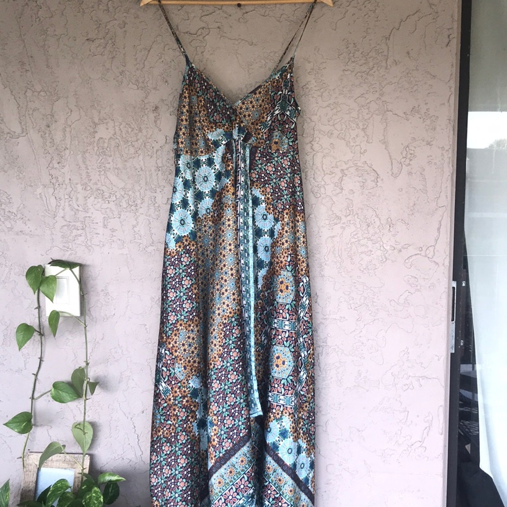 Silk scarf dress